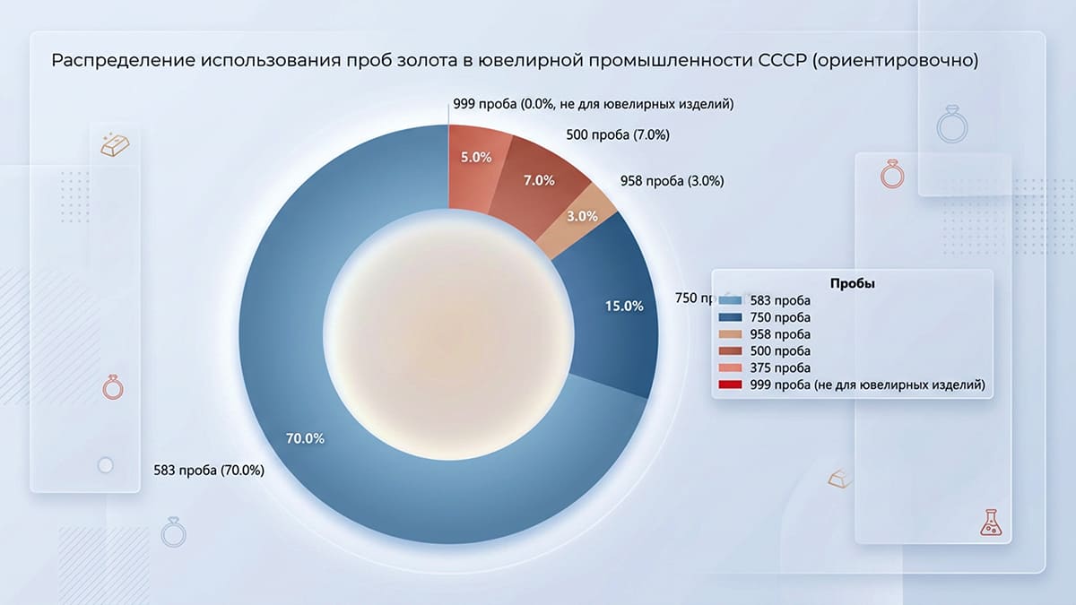 Золото 583 пробы в СССР: история, особенности и ценность